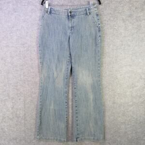 Petite Sophisticate Jeans Womens Petite 10 Light Wash Bootcut Embroidered Beaded